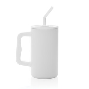 Cube RCS certified recycled steel mug 800ml, white