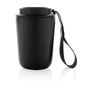 Cuppa RCS re-steel vacuum tumbler with lanyard, black