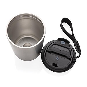 Cuppa RCS re-steel vacuum tumbler with lanyard, silver