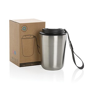 Cuppa RCS re-steel vacuum tumbler with lanyard, silver
