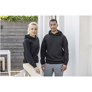 Danali unisex interlock sports hoodie, solid black