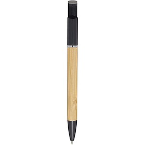 Delfina phone holder pen (blue ink), solid black