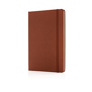 Deluxe hardcover PU A5 notebook, brown