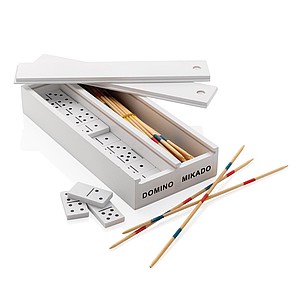 Deluxe mikado/domino in wooden box