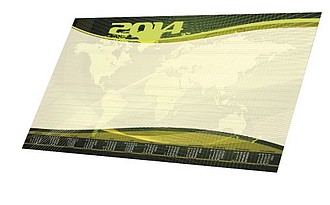Desk pad with calendar