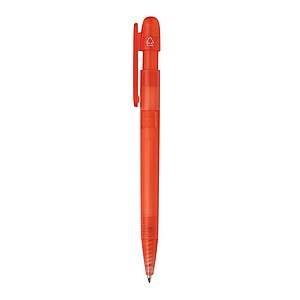 Devin GRS certified RABS pen transparent, red