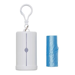 Dog waste bag dispenser, white