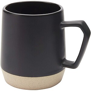 Dolce 300 ml ceramic mug with matt finish, solid black