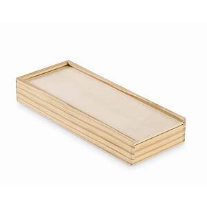 Domino and cards set, wood