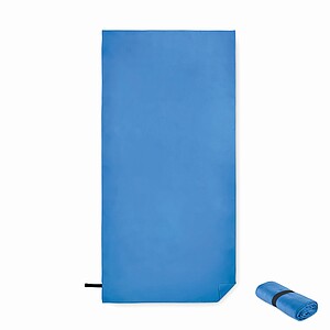 Double sided microfibre towel, blue