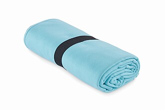 Double sided microfibre towel, turquoise