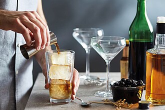 Double-sided stainless steel jigger