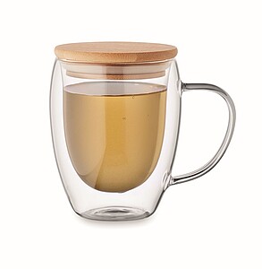 Double wall borosilicate mug