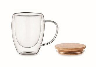 Double wall borosilicate mug