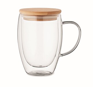 Double wall borosilicate mug