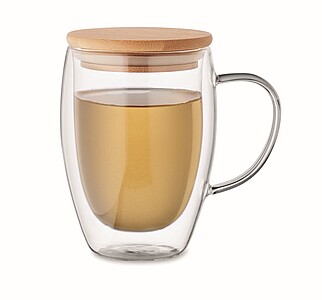 Double wall borosilicate mug