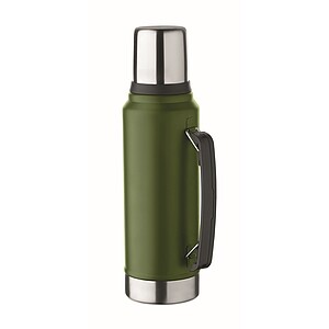 Double wall bottle 1L, dark green