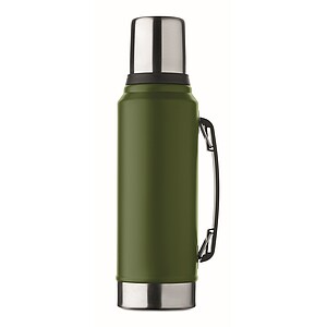 Double wall bottle 1L, dark green