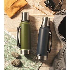 Double wall bottle 1L, dark green