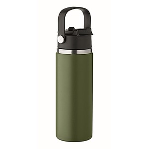 Double wall bottle 500 ml, dark green
