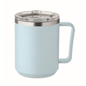Double wall mug 400ml, baby blue