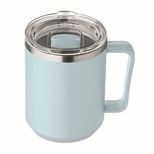 Double wall mug 400ml, baby blue