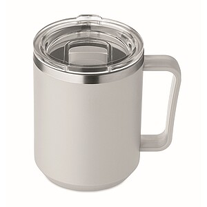 Double wall mug 400ml, grey