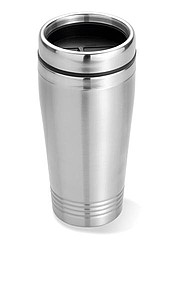 Double wall travel cup, matt silver