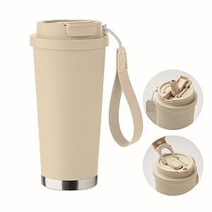 Double wall tumbler 500ml, beige