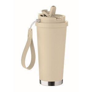 Double wall tumbler 500ml, beige