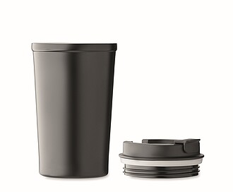 Double wall vacuum insulated tumbler