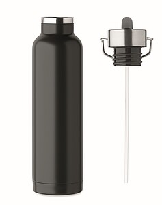 Double wall vacuum insulating bottle