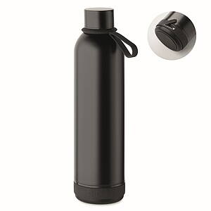 Double wall vacuum insulating bottle