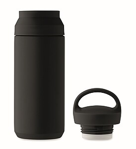 Double wall vacuum insulating bottle