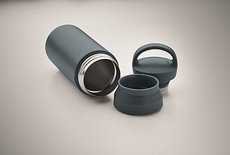 Double wall vacuum insulating bottle