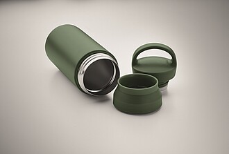 Double wall vacuum insulating bottle