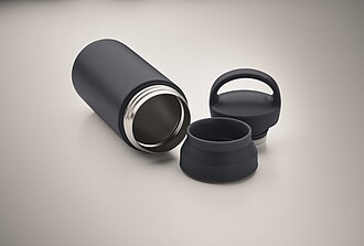 Double wall vacuum insulating bottle