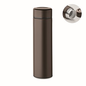 Double wall vacuum insulating bottle