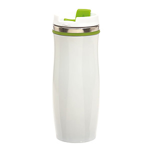 Double-walled flask "Crema", approx. 400 ml capacity,colour green