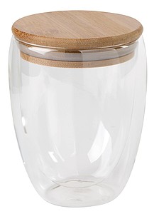 Double-walled glass BAMBOO ART, capacity approx. 350 ml