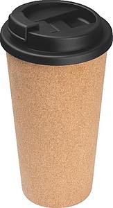 Double-walled leakproof mug with cork coating