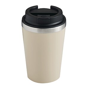 Double-walled travel mug, beige