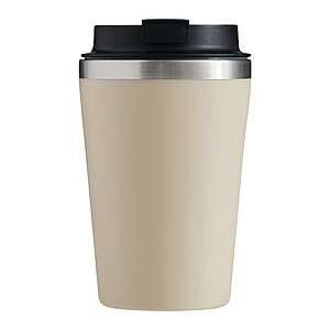 Double-walled travel mug, beige