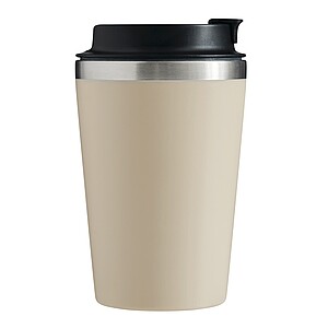 Double-walled travel mug, beige
