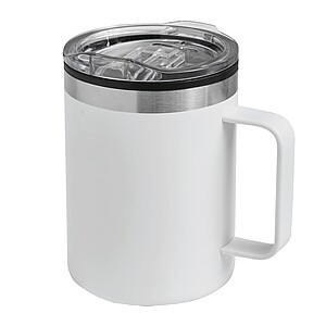 Double-walled travel mug, white