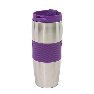 Doubled-walled flask "Au Lait", packed in a gift box,colour lilac, silver
