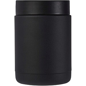 Doveron 500 ml recycled stainless steel insulated lunch pot, solid black