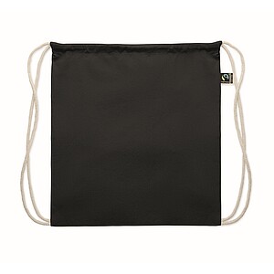 Drawstring bag Fairtrade 180gr, black