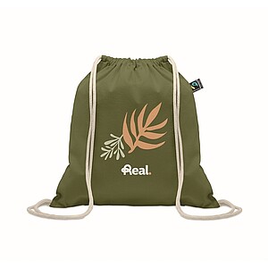 Drawstring bag Fairtrade 180gr, dark green