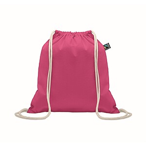 Drawstring bag Fairtrade 180gr, fuchsia